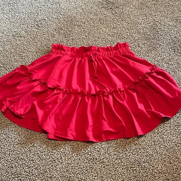 NWT Avid Love Red Tiered Skirt Size Large - Picture 1 of 7